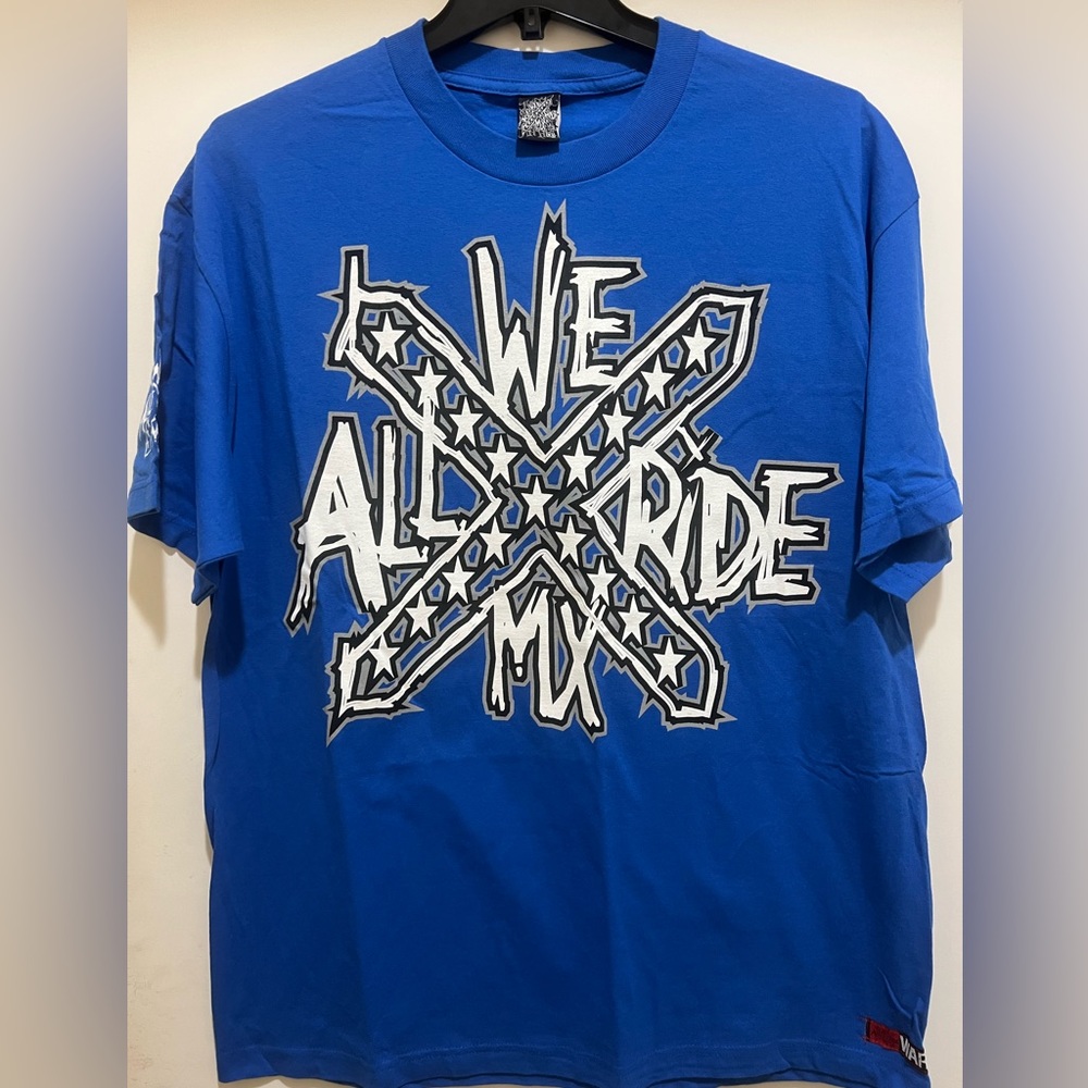 WE ALL RIDE MX Men's T-shirt - Vintage Biker Blue Color Men's T-Shirt - New